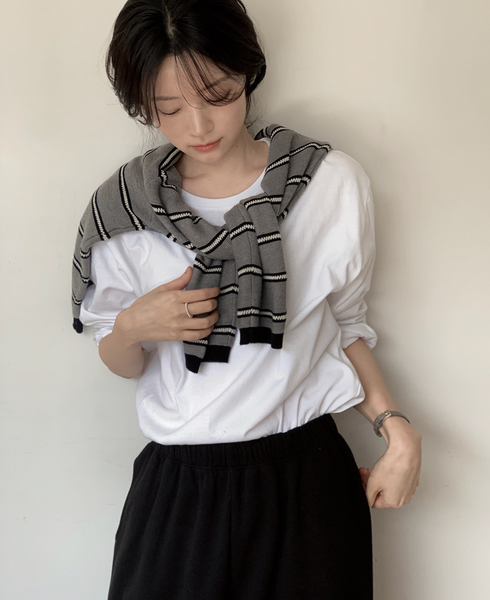 [SLOWAND] # SLOWMADE Clean Cotton 365 Short-Sleeved / Long-sleeved Plain T-shirt