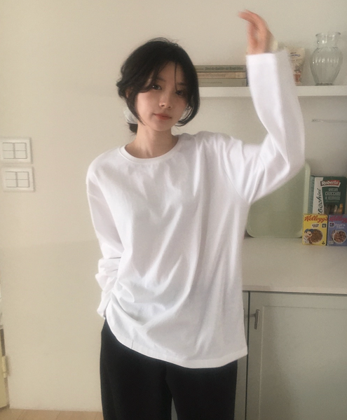 [SLOWAND] # SLOWMADE Clean Cotton 365 Short-Sleeved / Long-sleeved Plain T-shirt