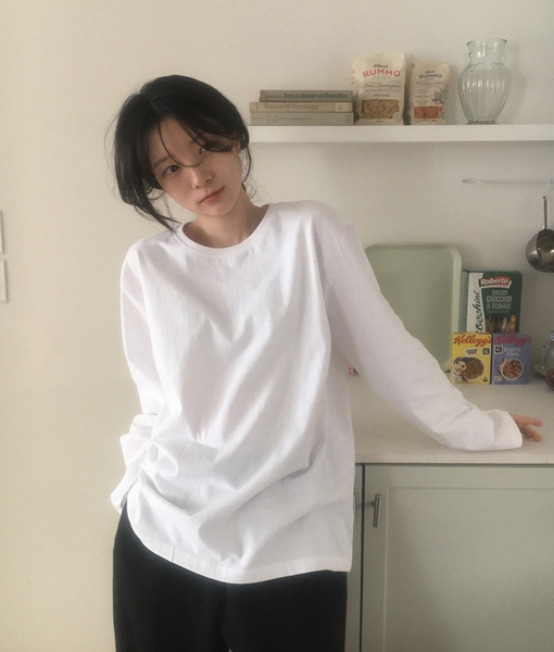 [SLOWAND] # SLOWMADE Clean Cotton 365 Short-Sleeved / Long-sleeved Plain T-shirt