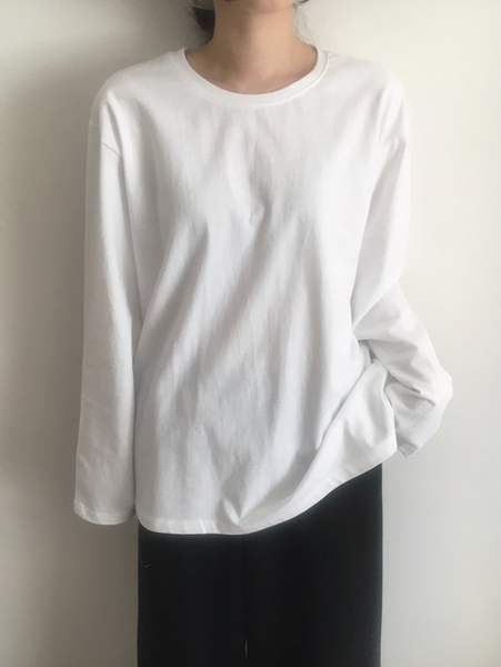 [SLOWAND] # SLOWMADE Clean Cotton 365 Short-Sleeved / Long-sleeved Plain T-shirt