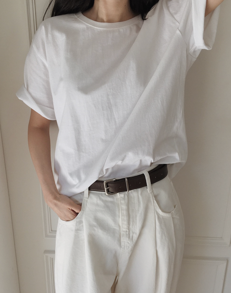 [SLOWAND] # SLOWMADE Clean Cotton 365 Short-Sleeved / Long-sleeved Plain T-shirt