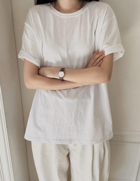 [SLOWAND] # SLOWMADE Clean Cotton 365 Short-Sleeved / Long-sleeved Plain T-shirt