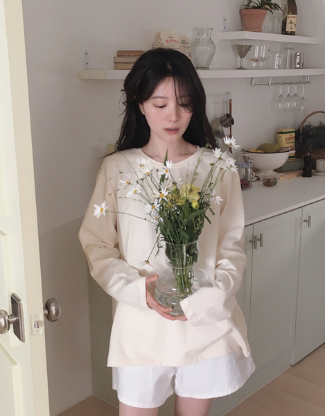 [SLOWAND] # SLOWMADE Clean Cotton 365 Short-Sleeved / Long-sleeved Plain T-shirt