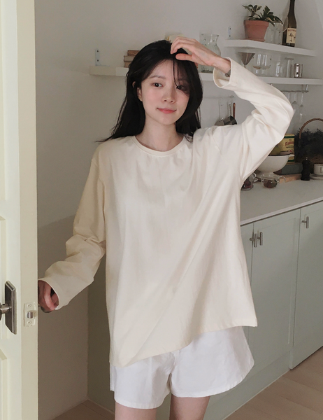 [SLOWAND] # SLOWMADE Clean Cotton 365 Short-Sleeved / Long-sleeved Plain T-shirt