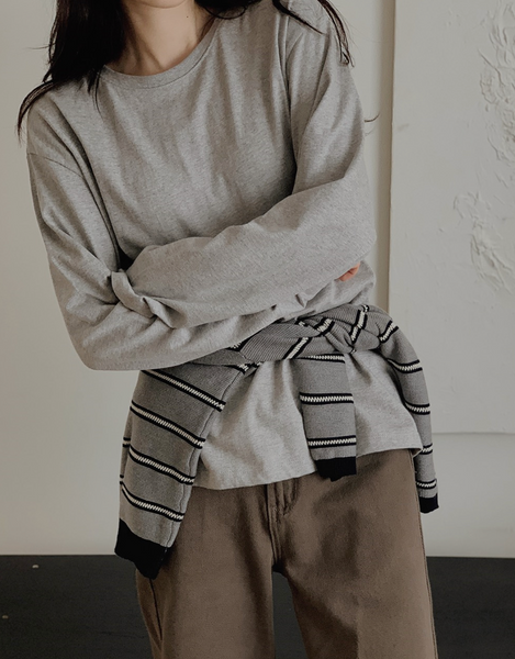 [SLOWAND] # SLOWMADE Clean Cotton 365 Short-Sleeved / Long-sleeved Plain T-shirt