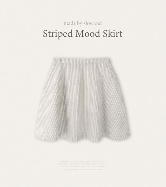 [SLOWAND] # SLOWMADE Monostraife Flared Skirt