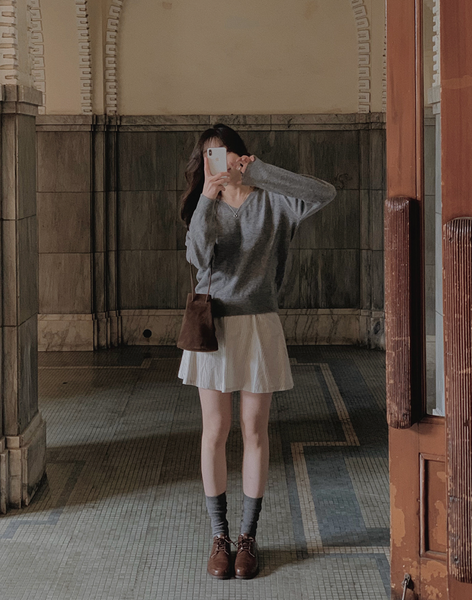 [SLOWAND] # SLOWMADE Monostraife Flared Skirt