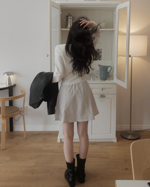 [SLOWAND] # SLOWMADE Monostraife Flared Skirt