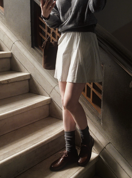 [SLOWAND] # SLOWMADE Monostraife Flared Skirt