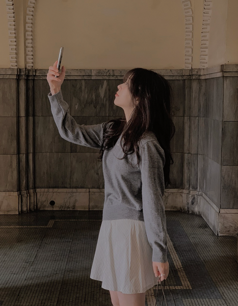 [SLOWAND] # SLOWMADE Monostraife Flared Skirt