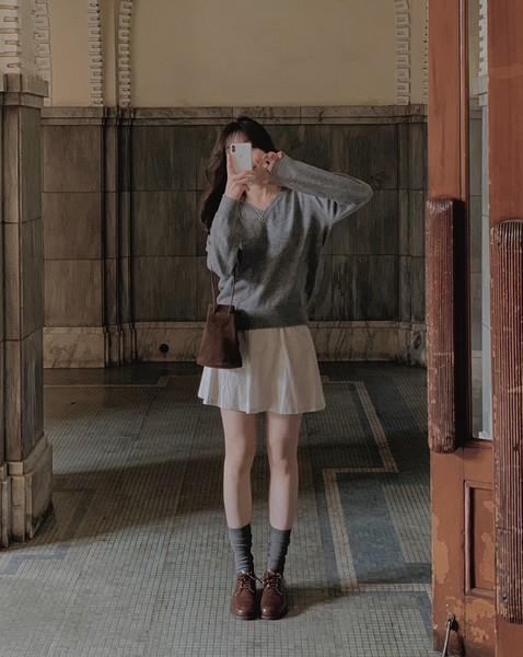[SLOWAND] # SLOWMADE Monostraife Flared Skirt