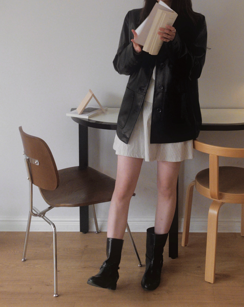 [SLOWAND] # SLOWMADE Monostraife Flared Skirt