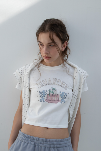[Dimanche] PREPPY CAKE CROP T-SHIRT