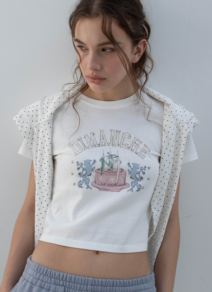 [Dimanche] PREPPY CAKE CROP T-SHIRT