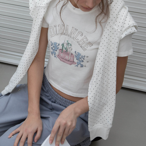 [Dimanche] PREPPY CAKE CROP T-SHIRT