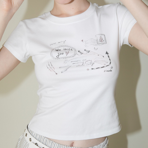 [Dimanche] BUNNY LETTER T-SHIRT