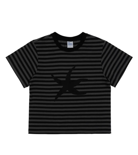 [THE COLDEST MOMENT] TCM Starfish Stripe T (Black)
