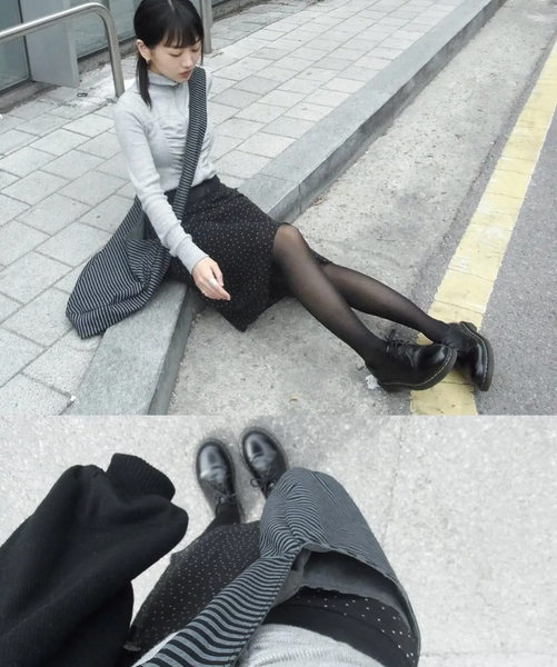 [ITZAVIBE] REVERSIBLE STRIPE BAG