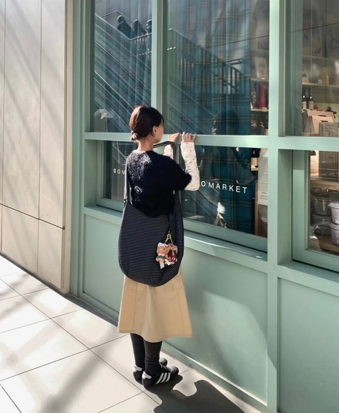 [ITZAVIBE] REVERSIBLE STRIPE BAG