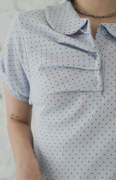 [BINARY01] Hipo Dot Collar T-shirt