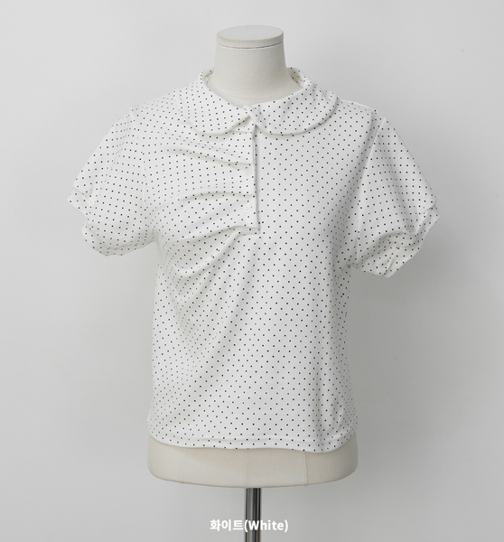 [BINARY01] Hipo Dot Collar T-shirt