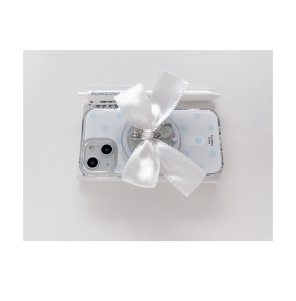 [peakdrawing] White Baby Bow Heart Tok