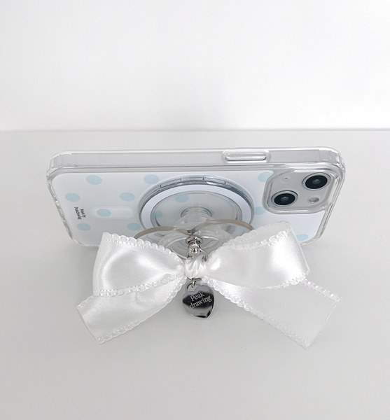 [peakdrawing] White Baby Bow Heart Tok