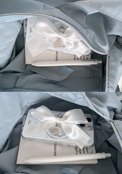 [peakdrawing] White Baby Bow Heart Tok