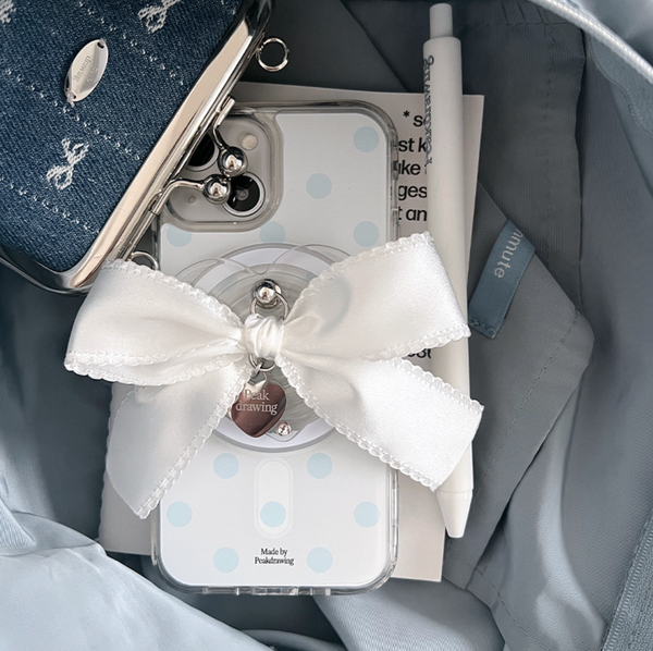 [peakdrawing] White Baby Bow Heart Tok