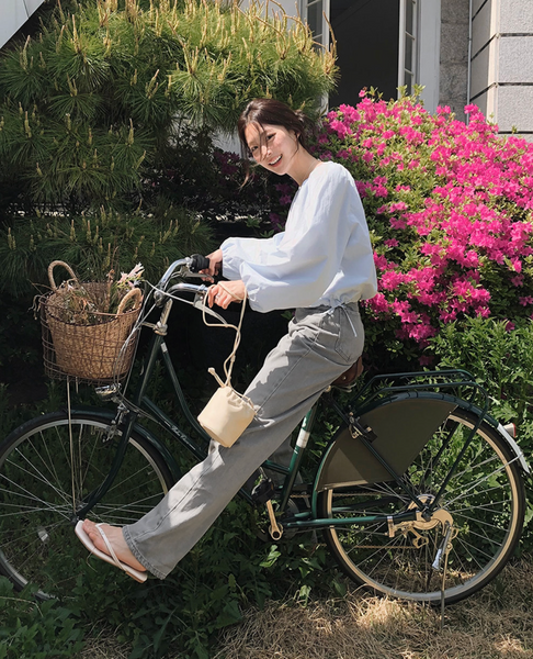 [SLOWAND] # SLOWMADE Cotton Shirring Blouse