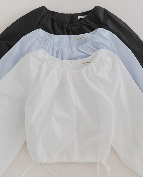 [SLOWAND] # SLOWMADE Cotton Shirring Blouse