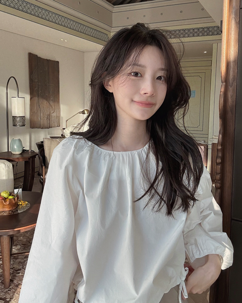 [SLOWAND] # SLOWMADE Cotton Shirring Blouse