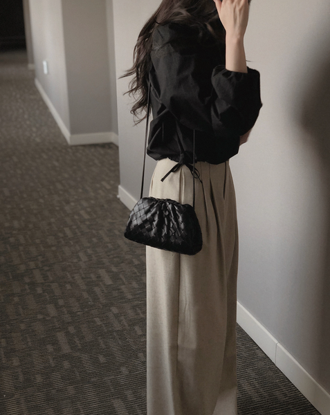 [SLOWAND] # SLOWMADE Cotton Shirring Blouse