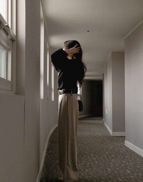 [SLOWAND] # SLOWMADE Cotton Shirring Blouse