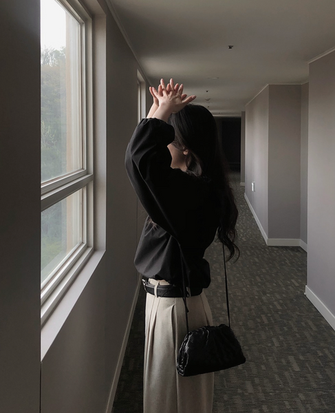 [SLOWAND] # SLOWMADE Cotton Shirring Blouse