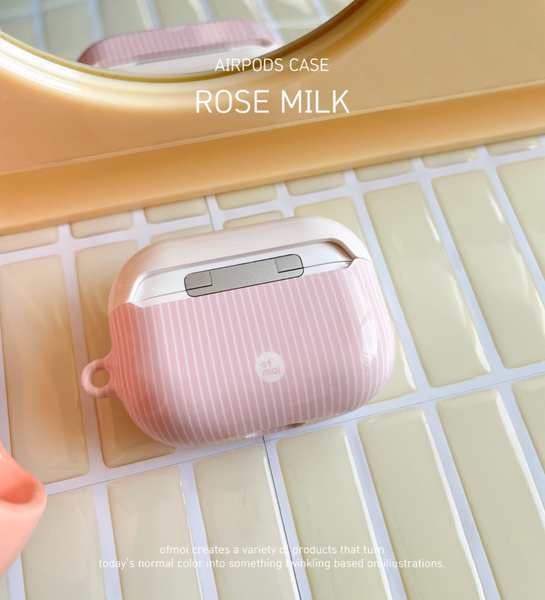 [ofmoi] Rose Milk Airpods Case