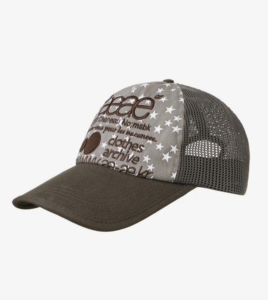 [aeae] WEB LOGO STAR MESH CAP [GREY]