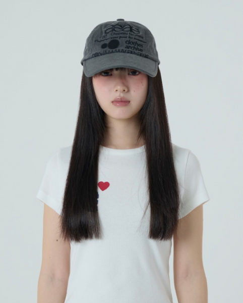 [aeae] WEB LOGO PIGMENT CAP [CHARCOAL]