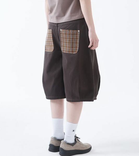 [THE COLDEST MOMENT] TCM Check Pocket Half Pants (Charcoal)