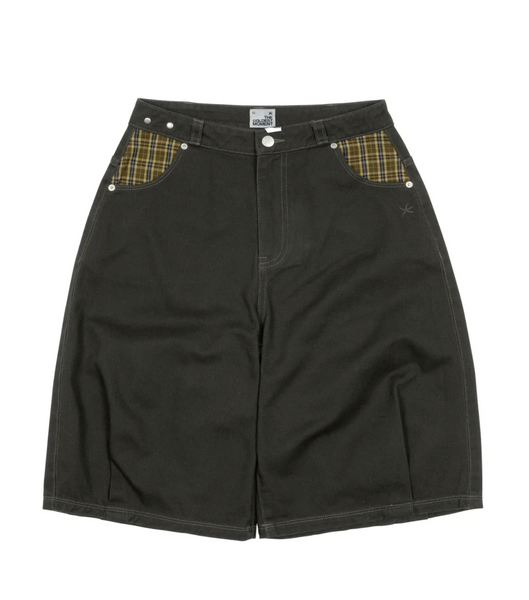 [THE COLDEST MOMENT] TCM Check Pocket Half Pants (Charcoal)