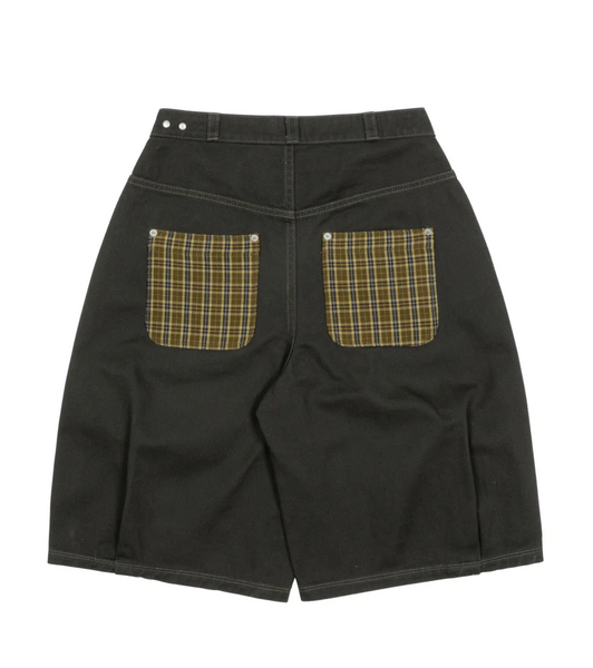 [THE COLDEST MOMENT] TCM Check Pocket Half Pants (Charcoal)