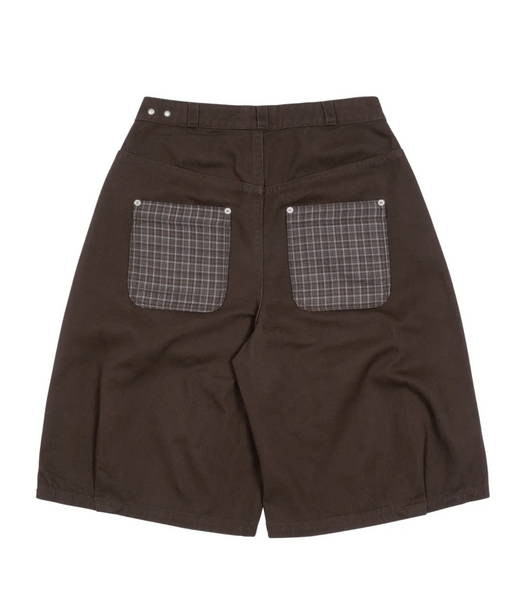 [THE COLDEST MOMENT] TCM Check Pocket Half Pants (Brown)