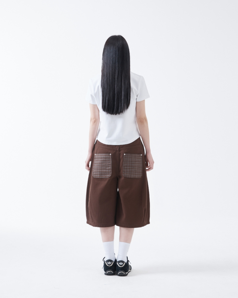 [THE COLDEST MOMENT] TCM Check Pocket Half Pants (Brown)