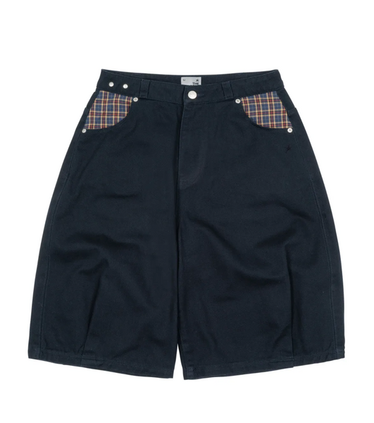 [THE COLDEST MOMENT] TCM Check Pocket Half Pants (Navy)
