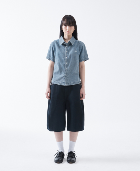 [THE COLDEST MOMENT] TCM Check Pocket Half Pants (Navy)
