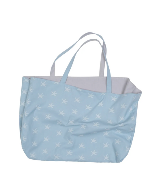 [THE COLDEST MOMENT] TCM Starfish Reversible Tote Bag (Sky blue/Grey)