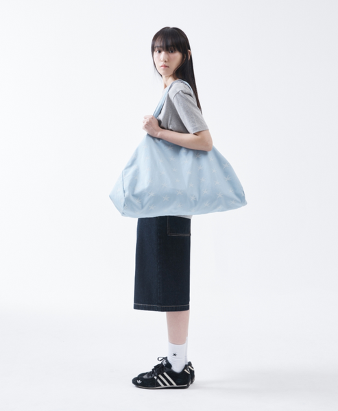 [THE COLDEST MOMENT] TCM Starfish Reversible Tote Bag (Sky blue/Grey)