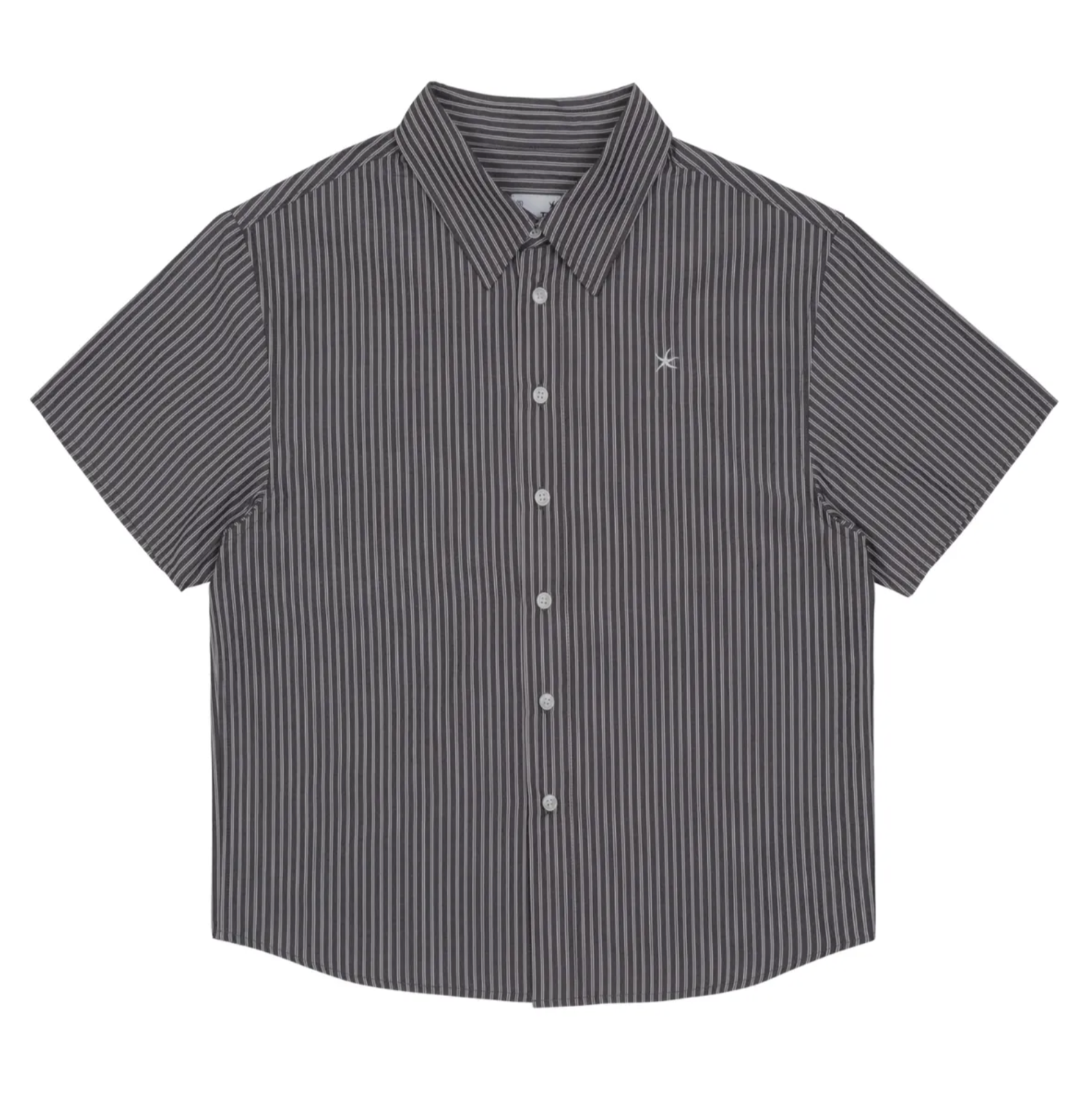 [THE COLDEST MOMENT] TCM Mini Logo Stripe Half Shirts (Black)
