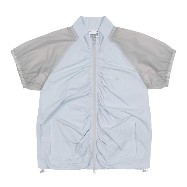 [THE COLDEST MOMENT] (w) TCM Shirring Half Windstoper (Sky Blue/Grey)