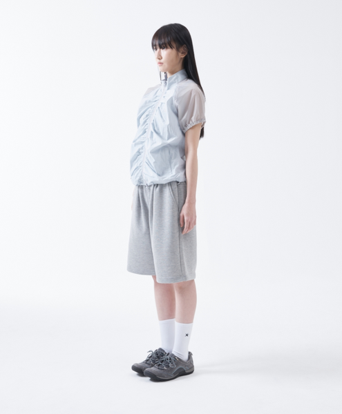 [THE COLDEST MOMENT] (w) TCM Shirring Half Windstoper (Sky Blue/Grey)